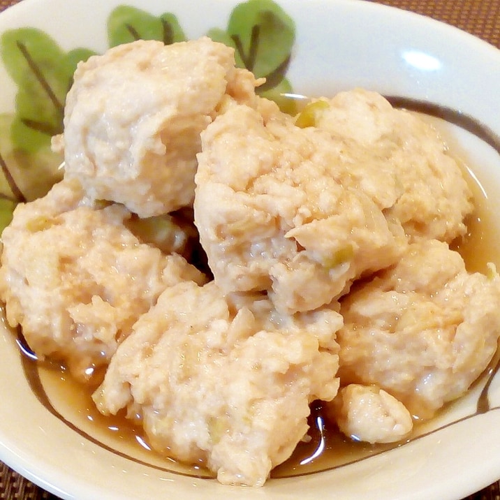 ♪山芋でむね肉しっとり♡お鍋用のふわふわ鶏団子♪